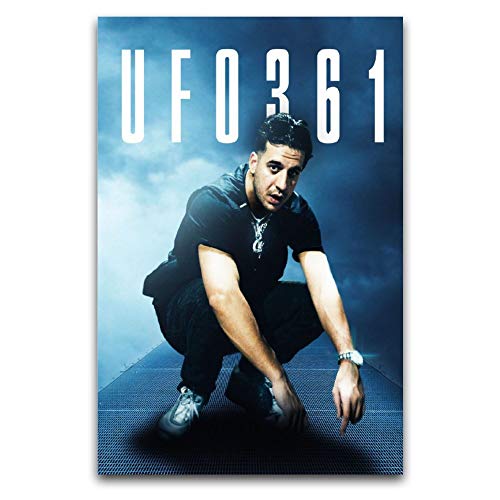 WPQL Ufo361 Rapper Cover Poster auf Leinwand, Kunstdruck, moderne Familie, Jungen, Schlafzimmer, Dekoration, Poster, 40 x 60 cm von WPQL
