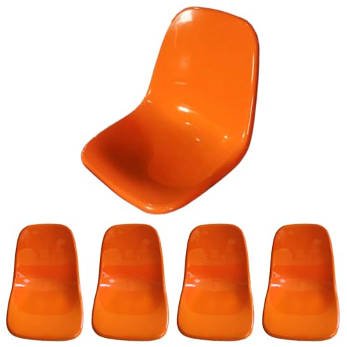 WPWSDWMX Wartezimmerstühle mit Rückenlehne, 5er-Pack FRP-Ersatzsitze für Kantinen und Stadien, Verstärkte Rückenlehne(Orange,12cm/4.7in) von WPWSDWMX