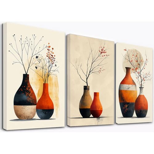 WQBQKKX 3 Teilig Bild FüR KüChe Minimalismus Boho Bild Leinwand,Orange,grau Bilder Poster Pictures Bild Wohnzimmer Wanddekoration-50x70cmx3 Gerahmt WQBQKKX 3 Teilig Bild FüR KüChe Minimalismus Boho Bild Leinwand,Orange,grau Bilder Poster Pictures Bild Wohnzimmer Wanddekoration-50x70cmx3 Gerahmt von WQBQKKX