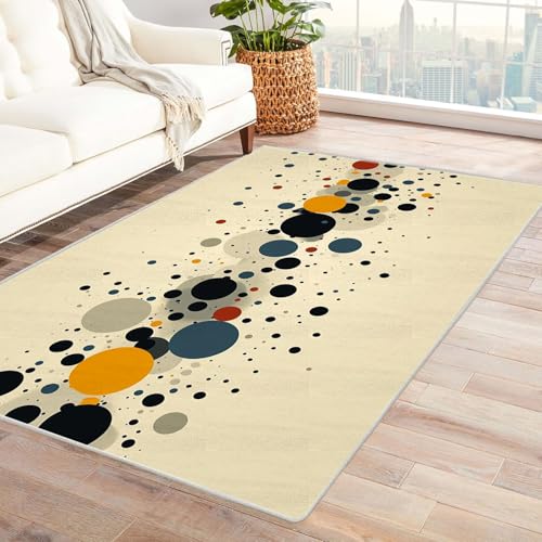 WQBQKKX 3D Vintage Teppich Wohnzimmerteppich Minimalistisch Boho Teppiche für Schlafzimmer Esszimmer rutschfest Weich Modern Teppich Groß Rug(Grau 24)-240x300cm von WQBQKKX