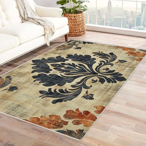 WQBQKKX 3D moderner Wohnzimmer Teppich Carpet Linie Blumen Für Wohnzimmer Schlafzimmer Carpet Home Bar Decor Rugs(Grau)-180x240cm von WQBQKKX