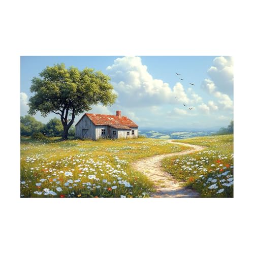 WQBQKKX Wandbilder XXL Wald, Meeresblumen Modern Schlafzimmer Querformat Groß Leinwandbilder Leinwandbild Wandbild Wand Bild - 60x80cm Ungerahmt(Grün) von WQBQKKX