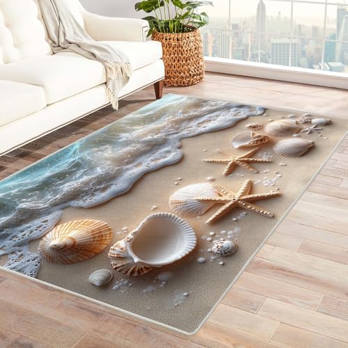 WQBQKKX Wohnzimmer Vintage Teppich Minimalistisch Teppiche für Schlafzimmer Esszimmer rutschfest Weich Modern Teppich Groß Rug(Weiß 20)-150x240cm von WQBQKKX