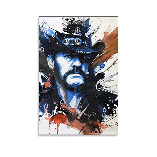 WQBYDS GemäLde Auf Leinwand 30 * 50cm Senza Cornice Lemmy Kilmister Arte Ritratto Musica Vintage Home Camera da letto Soggiorno Decor von WQBYDS