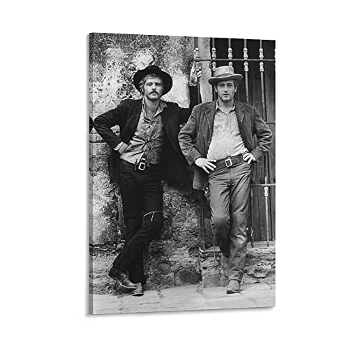 WQBYDS Leinwand Druck Poster 30 * 50cm Senza Cornice Butch Cassidy e The Sundance Kid Movie Paul Newman e Robert Redford Canvas Wall Art Soggiorno Poster Camera da letto Decor Painting von WQBYDS