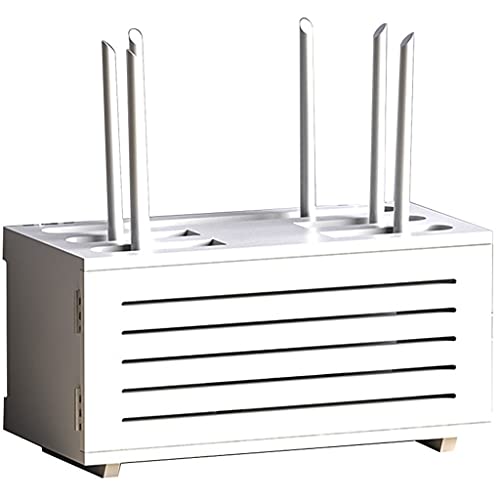 WQCCAD uter Aufbewahrungsbox, wandmontierte Halterung, Steckdosenleiste, Ptector, schwebendes Regal für WiFi-Aufbewahrung, Kabel-Manager-Box/K/42,5 x 23 x 22 cm von WQCCAD