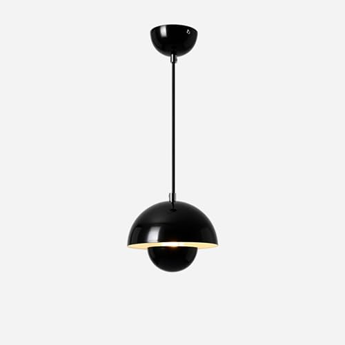 WQCSH Minimalismus Kronleuchter Originalität Einfachheit Blumenknospen Design Moderner Stil Restaurant Nachttischlampe Küche Büro lagern Bar dekorieren E27 Basis Neu Hängender Kronleuchter-Schwarz von WQCSH