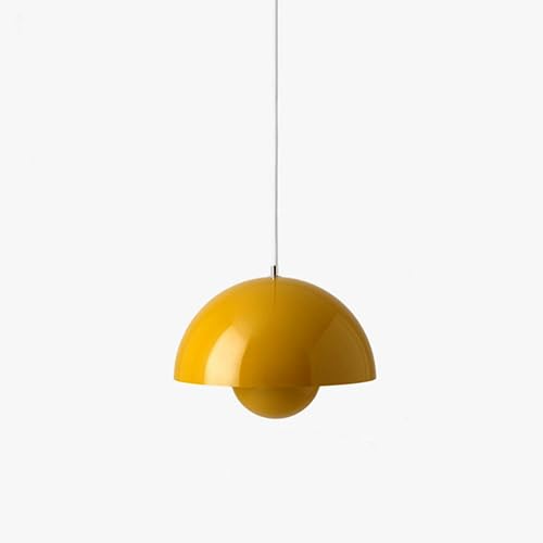WQCSH Minimalismus Kronleuchter Originalität Einfachheit Blumenknospen Design Moderner Stil Restaurant Nachttischlampe Küche Büro lagern Bar dekorieren E27 Basis Neu Hängender Kronleuchter-Gelb von WQCSH