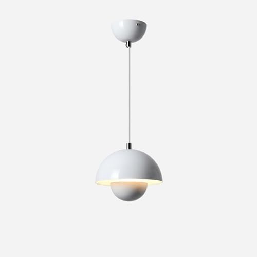 WQCSH Minimalismus Kronleuchter Originalität Einfachheit Blumenknospen Design Moderner Stil Restaurant Nachttischlampe Küche Büro lagern Bar dekorieren E27 Basis Neu Hängender Kronleuchter-Weiß von WQCSH