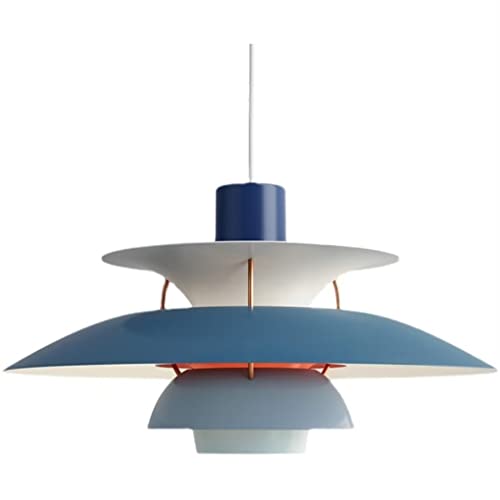 WQCSH Pendelleuchte Kreativer Moderner Minimalistischer Kronleuchter Dänemark Design Hängeleuchte Für Esszimmer Wohnzimmer Küche Restaurant Büro Schmücken 30CM -(Blau) von WQCSH