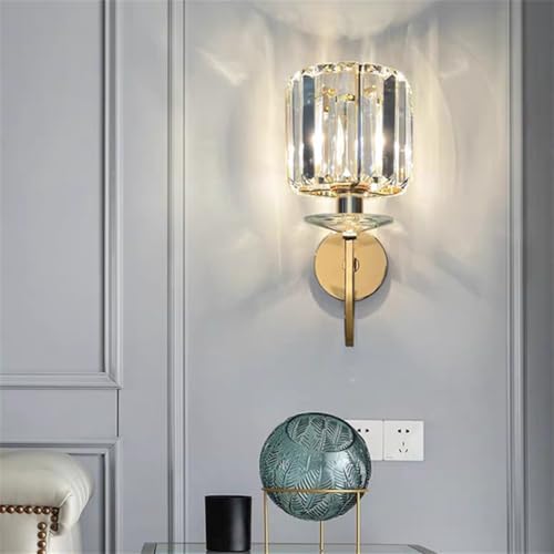 WQCSH Wandleuchte LED Energieeinsparung Effizient Nachtlicht Modern Einfachheit Originalität Retro-Stil Stil Anwendbar auf Schlafzimmer ein Wohnzimmer Sofa Korridor Studie Indoor Runder Kristall WQCSH Wandleuchte LED Energieeinsparung Effizient Nachtlicht Modern Einfachheit Originalität Retro-Stil Stil Anwendbar auf Schlafzimmer ein Wohnzimmer Sofa Korridor Studie Indoor Runder Kristall von WQCSH