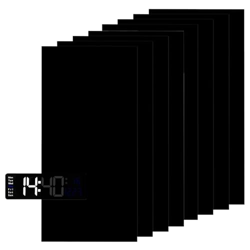 WQDD STANPET 6x LED Dimmerfolie selbstklebend (50-80%), 20x10cm - Blendschutz für Wecker, Router, PC, TV, Monitor | Schwarze Abdeckfolie | Lichtschutz, rückstandsfrei von WQDD STANPET