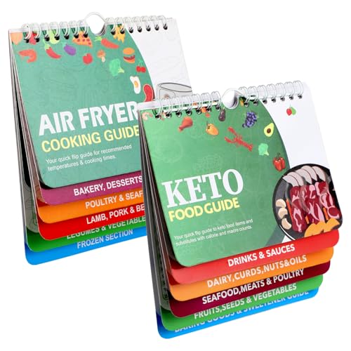 WQDD STANPET Cosori Heißluftfritteuse Zubehör & Ninja Heißluftfritteuse Zubehör - Airfryer Zubehör， mit mehrfachen garzeiten und temperaturen für 133 lebensmittel inklusive keto-diätplan von WQDD STANPET