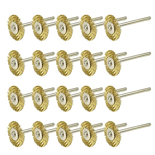 20 Stück 22 mm Stahldraht Rundbürsten Set zum Polieren von Metall 3,0 mm Schaft Rotary Brush für Dremel Rotary Tool Polierwerkzeug, 20 Stück Messing 20 Stück 22 mm Stahldraht Rundbürsten Set zum Polieren von Metall 3,0 mm Schaft Rotary Brush für Dremel Rotary Tool Polierwerkzeug, 20 Stück Messing von WQDWF
