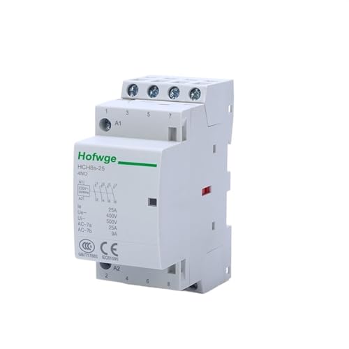 WQGQPXOB HCH8s-25A Modulares AC-Schütz 4P 16A 20A 25A 4NO 4NC 50/60Hz 2NO2NC 24V 110V 220V Automatisches Haushaltsschütz Din-Schienentyp(4P 25A 4NC AC230V) von WQGQPXOB