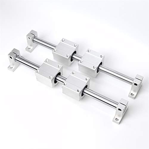 WQGQPXOB Professionelle Linearschienen-Gleithalterung for optische Führungsschienenwelle mit Führungsstützlager-Schlupfmotor for DIY-CNC-Fräser, Fräs- und Drehmaschinen(Scs8uu,450mm) von WQGQPXOB