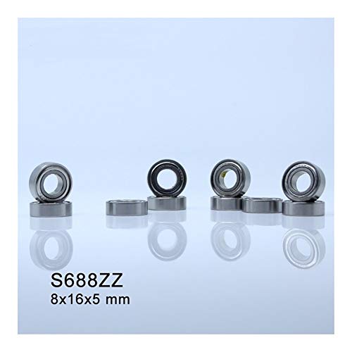 WQGQPXOB S688ZZ S688Z S688 Z ZZ Miniatur-Zahnradlager ABEC-1 440C Rollen-Edelstahl-Kugellager 8 * 16 * 5 mm von WQGQPXOB