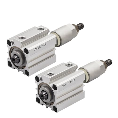 WQGQPXOB SDAJ20/25 mm Bohrung, doppeltwirkende Kolbenwerkzeuge, Aluminiumlegierung, Einstellbarer Hub, kompakter dünner Luft-Pneumatikzylinder, 1 Stück(with Magnet 40-30,Bore 20mm) von WQGQPXOB