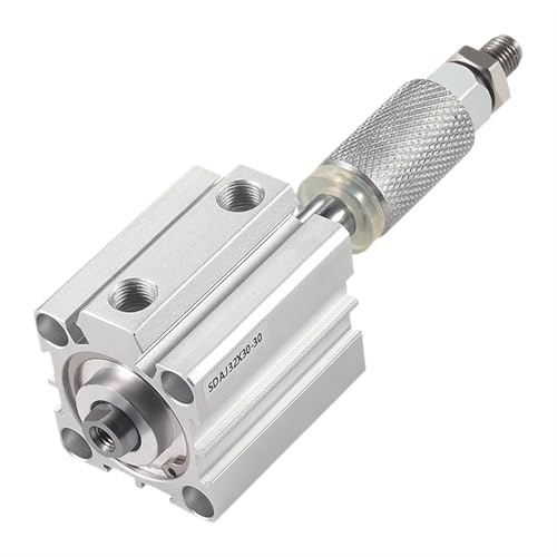 WQGQPXOB SDAJ20/25 mm Bohrung, doppeltwirkende Kolbenwerkzeuge, Aluminiumlegierung, Einstellbarer Hub, kompakter dünner Luft-Pneumatikzylinder, 1 Stück(with Magnet 50-30,Bore 25mm) von WQGQPXOB