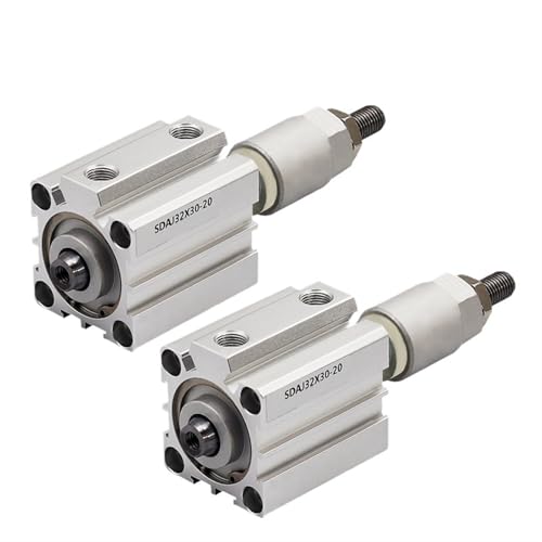 WQGQPXOB SDAJ32/40 mm Bohrung, doppeltwirkende Kolbenwerkzeuge, Aluminiumlegierung, Einstellbarer Hub, kompakter dünner Luft-Pneumatikzylinder, 1 Stück(with Magnet 100-50,Bore 40mm) von WQGQPXOB