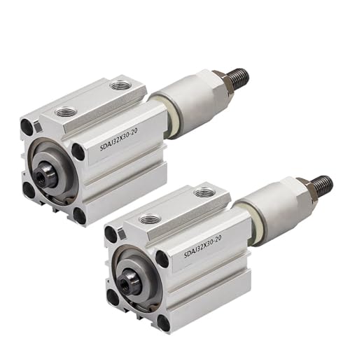 WQGQPXOB SDAJ32/40 mm Bohrung, doppeltwirkender Kolben, Werkzeuge, Einstellbarer Hub, kompakter dünner Luft-Pneumatikzylinder, 1 Stück(Without Magnet 50-30,Bore 32mm) von WQGQPXOB