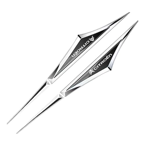 Auto-Embleme für Citroen C4 C5 Saxo C2 Berlingo Picasso Aircross,Car Center Grill Logo Abzeichen Decal Grill/Vorder/Hinten Kofferraum Logo 3D Schilder Auto Styling Karosserie Fittings von WQIUTT