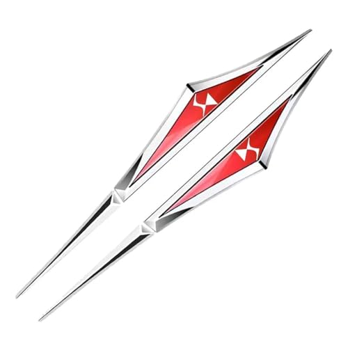 Auto-Embleme für Citroen DS3 DS4 DS5 DS6 DS7 DS9,Car Center Grill Logo Abzeichen Aufkleber Grill/Vorne/Hinten Kofferraum Logo 3D Schilder Auto Styling Karosserie Fittings,F von WQIUTT