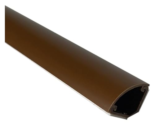 Quadratischer Kabelkanal, selbstklebender Kabelverteiler, 1 m lang, 11,59 mm x 20 mm, Kabelmanagement for das Home Office(Brown) von WQKISS