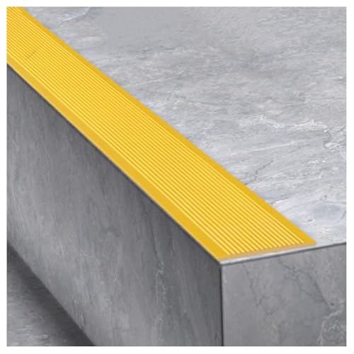 WQKISS Selbstklebender Treppenstufenkantenschutz for den Innen- und Außenbereich, 5 cm breite PVC-Treppen-Antirutschstreifen for Stufenrampen, Klebestreifen(Yellow,10m) von WQKISS