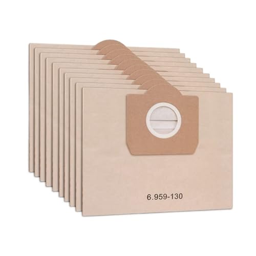 10 Verbundstaubfangbeutel for Staubsauger. Kompatibel mit Kärcher 6.959-130.0 WD3 MV3. Ersetzen Sie den Müllsack der Kehrmaschine von WQMEOR