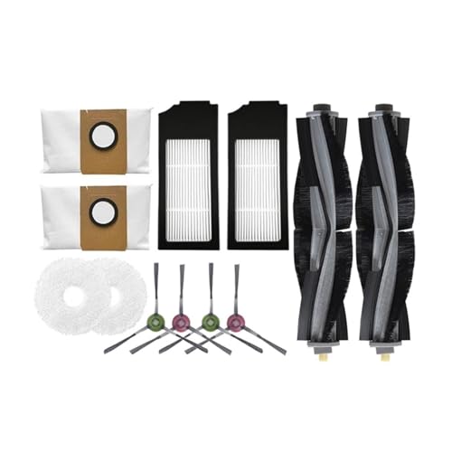 Filter, Haupt- und Seitenbürste, Wischtuch, Staubbeutel, Ersatzteile. Kompatibel mit Ecovacs Deebot X1 Turbo Omni. Zubehör for Roboterstaubsauger von WQMEOR