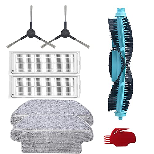 Hauptbürste, waschbarer Filter, Seitenbürste. Kompatibel mit Viomi. SE V2 V2PRO V-RVCLM21B V3 Roboterstaubsauger, Wischtuch(C) von WQMEOR