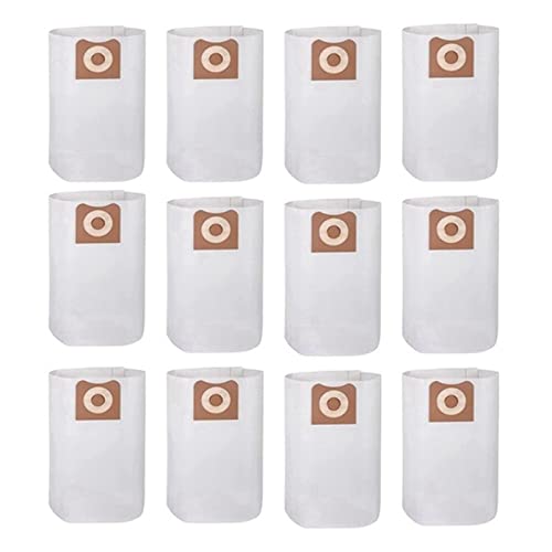 Staubsaugerfilterbeutel. Kompatibel mit Ridgid. VF3502 12-16 Gallonen Nass-/Trockensauger, ersetzt den Müllbeutel der Kehrmaschine(12pcs) von WQMEOR
