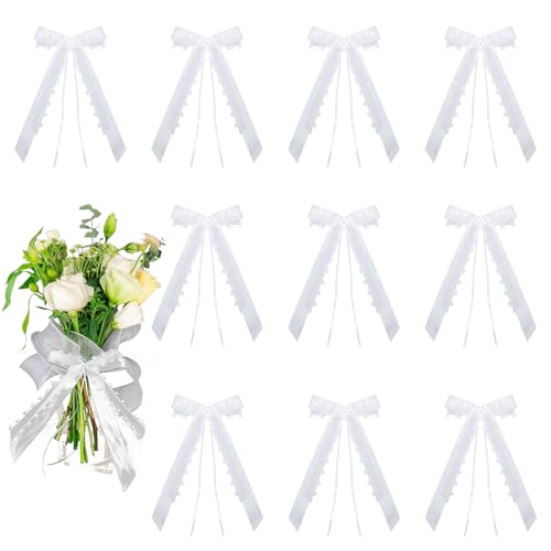 10 Stück Autoschleifen Hochzeit,Autoschleifen Hochzeit Autoschmuck,Hochzeitsauto Schleife Mit Herzen Spitze,Antennenschleifen Hochzeit Mit Herzen Weiß,Für Brautauto,Hochzeitsfeier,Geschenk (13×25 Cm) 10 Stück Autoschleifen Hochzeit,Autoschleifen Hochzeit Autoschmuck,Hochzeitsauto Schleife Mit Herzen Spitze,Antennenschleifen Hochzeit Mit Herzen Weiß,Für Brautauto,Hochzeitsfeier,Geschenk (13×25 Cm) von WQNNQW