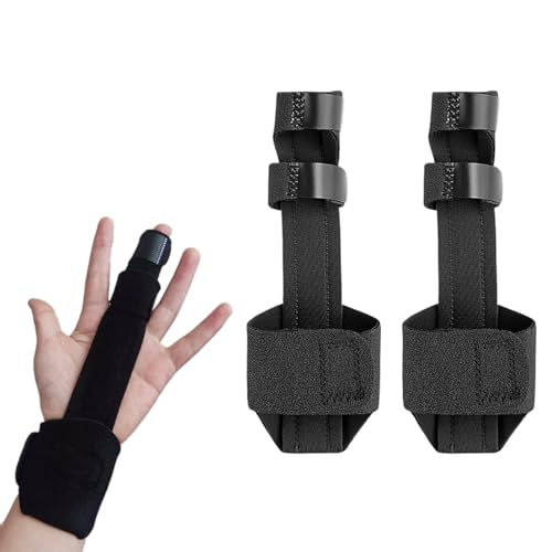 WQNNQW 2 Stück Fingerschiene,Fingerschiene Mittelfinger,Zeigefinger,Ringfinger,Kleiner Finger,Schiene Mit Aluminiumträger, Verstellbare Schiene Finger von WQNNQW