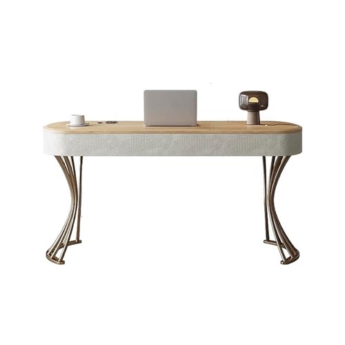 PC-Tisch Massivholz Schreibtisch Wohnzimmer Arbeitszimmer Büro Hochwertige Esche Holz Modern Einfaches Licht Luxus Haushalt PC Tisch Schreibtisch Kleiner Schreibtisch(Gelber Tisch,1,3 * 0,6 * 0,75m) von WQQYU6HKF