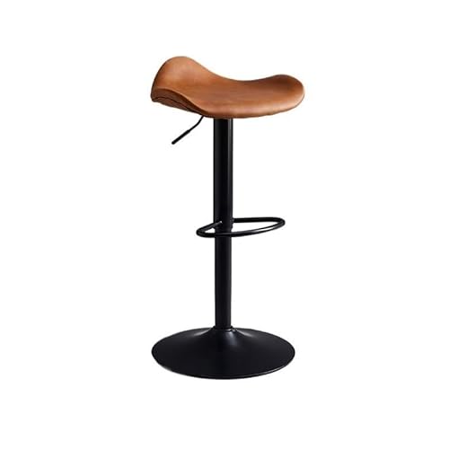 WQQYU6HKF Barhocker Mode Bar Stuhl Eisen Hochstuhl Kann Heben Und Drehen Licht Luxus Hohe Hocker Moderne Einfache Rückenlehne Barhocker Barhocker für die Küche(Bruin) von WQQYU6HKF