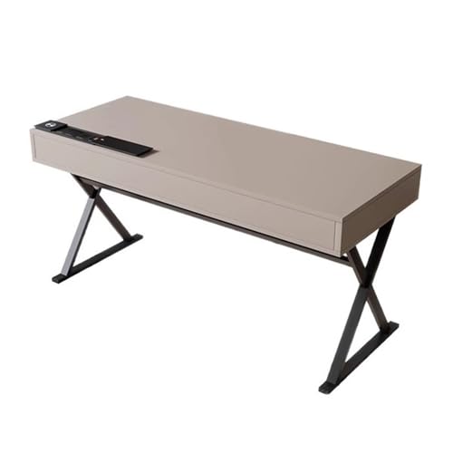 WQQYU6HKF PC-Tisch Laptop-Schreibtisch for das Home Office, moderner, Schlichter Schreibtisch aus Massivholz mit Ladesteckdosen Kleiner Schreibtisch(3XL) von WQQYU6HKF