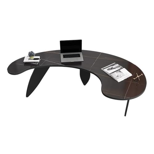 WQQYU6HKF PC-Tisch Moderner Arc-Schreibtisch for das Home Office, Laptoptisch mit Steinplattenplatte for Schreiben, Lernen und Arbeiten Kleiner Schreibtisch(M) von WQQYU6HKF