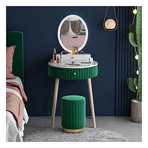 WQQYU6HKF Schminktische Schminktisch for Schlafzimmermöbel Moderne Mini-Kommode Einzel-Luxus-Makifttisch mit Mirrorc Kosmetiktisch(Color:Green) von WQQYU6HKF