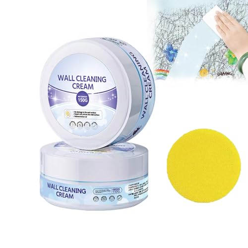 Mehrzweck-Wandreinigungs- und Pflegecreme,kraftvolle Wandreinigungscreme,Reinigungspaste für Harte Oberflächen,Allzweck-Wandreinigungsset,Mehrzweckreiniger für Wände und Decken (1 PCS) von WQTHU