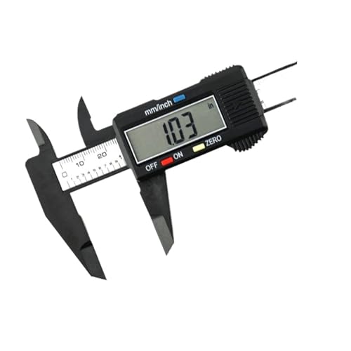 150mm Elektronischer Digitaler Messschieber Carbon Fiber Dial Messschieber Mikrometer Messwerkzeug Digitales Lineal(Big Screen Black) von WQWGTLPLVN