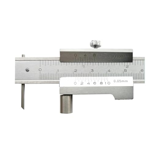 Anreißlehre Messschieber 0-200mm/8" Edelstahl Hartmetall Anreißnadel Parallel Messschieber(200mm) von WQWGTLPLVN