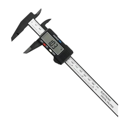 Digitaler Messschieber Elektronischer Kunststoff-Messschieber Nonius Messwerkzeuge Lineal Digitaler Messschieber(Black Caliper 150) von WQWGTLPLVN