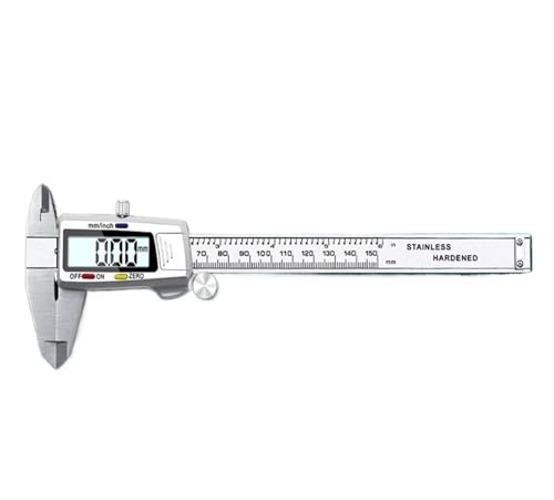 Messwerkzeug Edelstahl Digitaler Messschieber 6 "150mm Messgerät Messschieber(Plastic carbon fiber) von WQWGTLPLVN