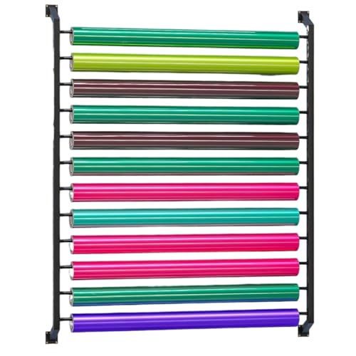 Kommerzielles Aufbewahrungsregal für Farbwechselfolien für Autos mit verstellbarer Aufhängestange, Organizer-Halter für Textilrollen, für Vinylrollen, PVC-Folie, Autofensterfolie, 8 Etagen (210 Kommerzielles Aufbewahrungsregal für Farbwechselfolien für Autos mit verstellbarer Aufhängestange, Organizer-Halter für Textilrollen, für Vinylrollen, PVC-Folie, Autofensterfolie, 8 Etagen (210 von WQZzjm