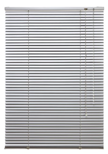 Alu Jalousie Silber - Breite 40 bis 240 cm - Höhe 130/160 / 220 cm - Tür Fenster Rollo Jalousette Aluminium Fensterjalousie Lamellen Metall (200 x 160 cm) von WR-Design