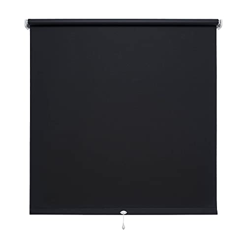 Verdunkelungsrollo Springrollo Schnapprollo Rollo schwarz Breite 60-200 cm Länge 180 cm Blickdicht Blickschutz (120 x 180 cm) von WR-Design