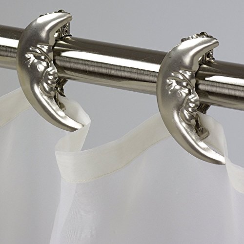 WR-Design 2er Set Donauklammern Mond aus Metall, ca. 78mm hoch (Silber-matt) von WR-Design