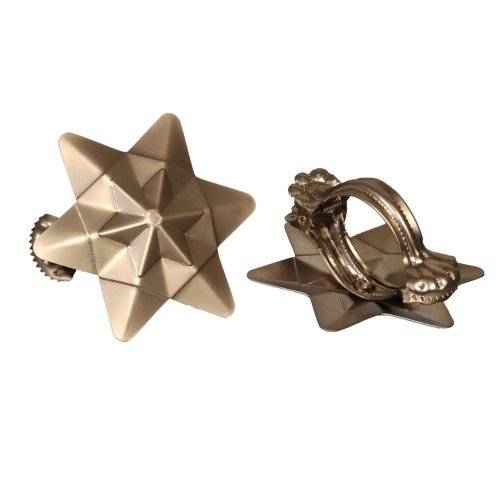 WR-Design 2er Set Donauklammern Orbit aus Metall, ca. 75mm hoch (Silber-matt) von WR-Design